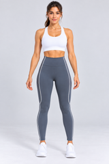 M Active Contrast Piping Mid Legging