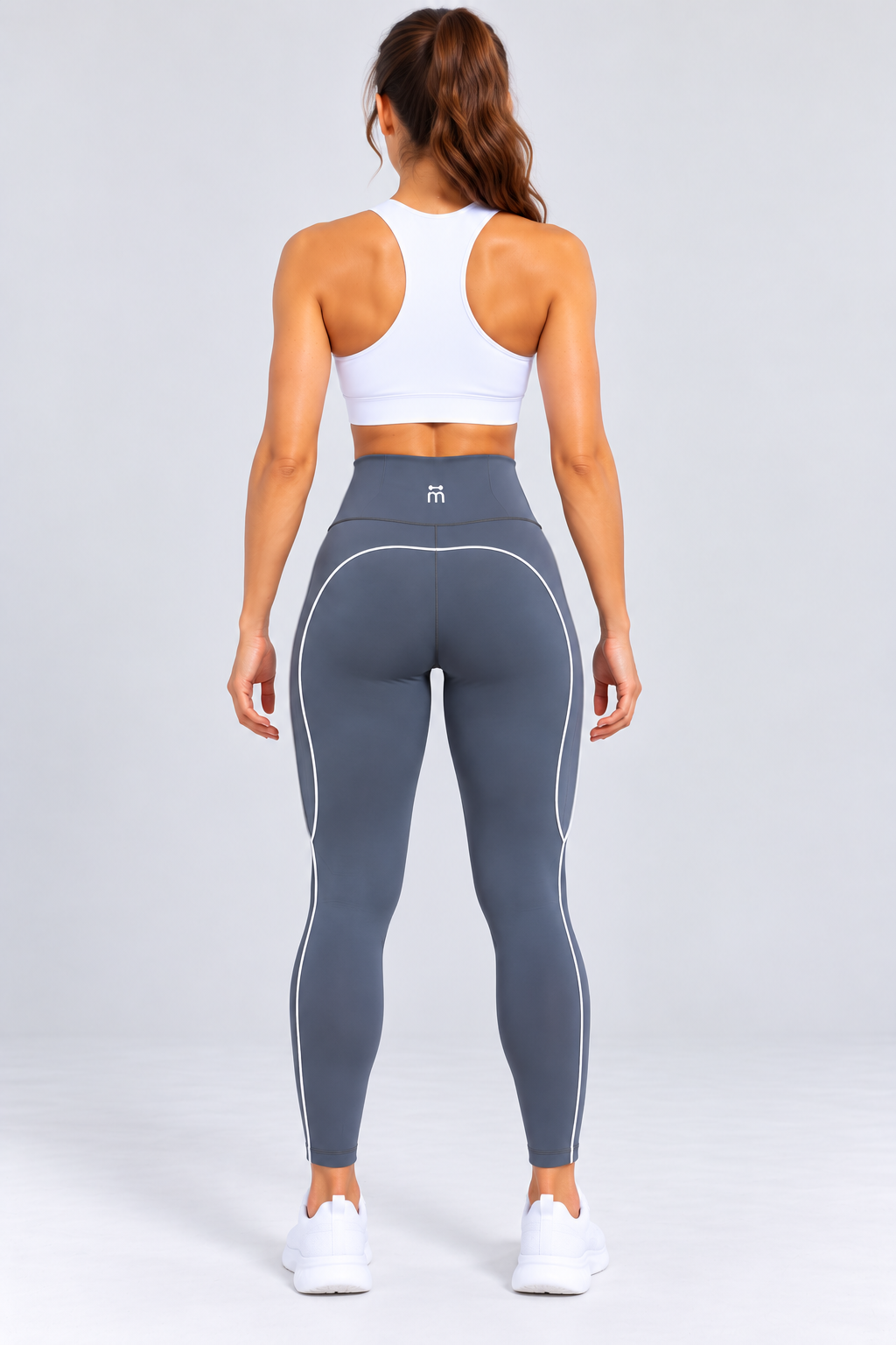 M Active Contrast Piping Mid Legging