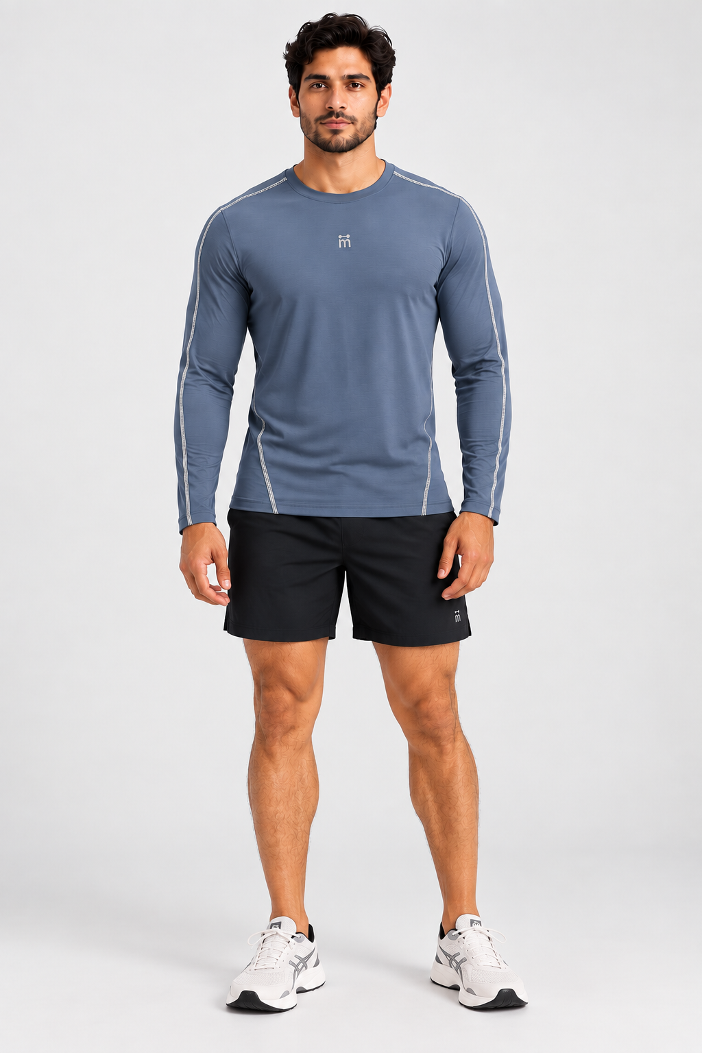 M Active Contrast Seam Semi-Fitted Long Sleeve