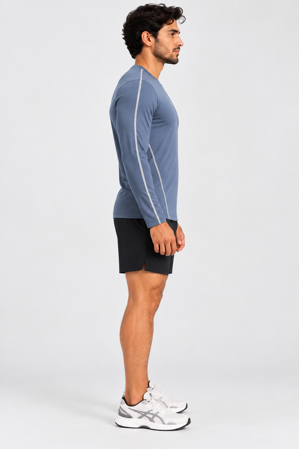 M Active Contrast Seam Semi-Fitted Long Sleeve