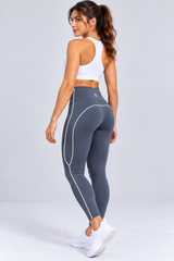 M Active Contrast Piping Mid Legging
