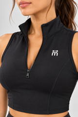 Sculpt Zip Crop Top