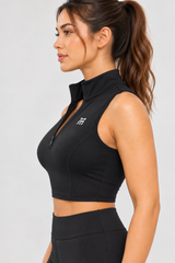 Sculpt Zip Crop Top