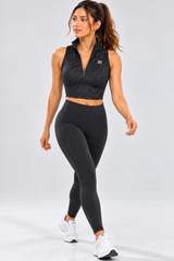 Sculpt Zip Crop Top