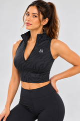 Sculpt Zip Crop Top