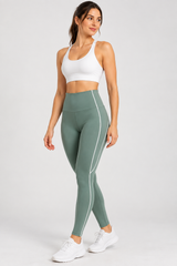 M Active Contrast Piping Mid Legging