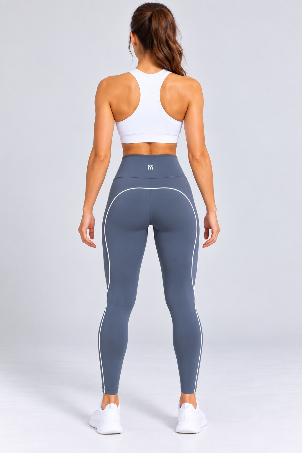 M Active Contrast Piping Mid Legging